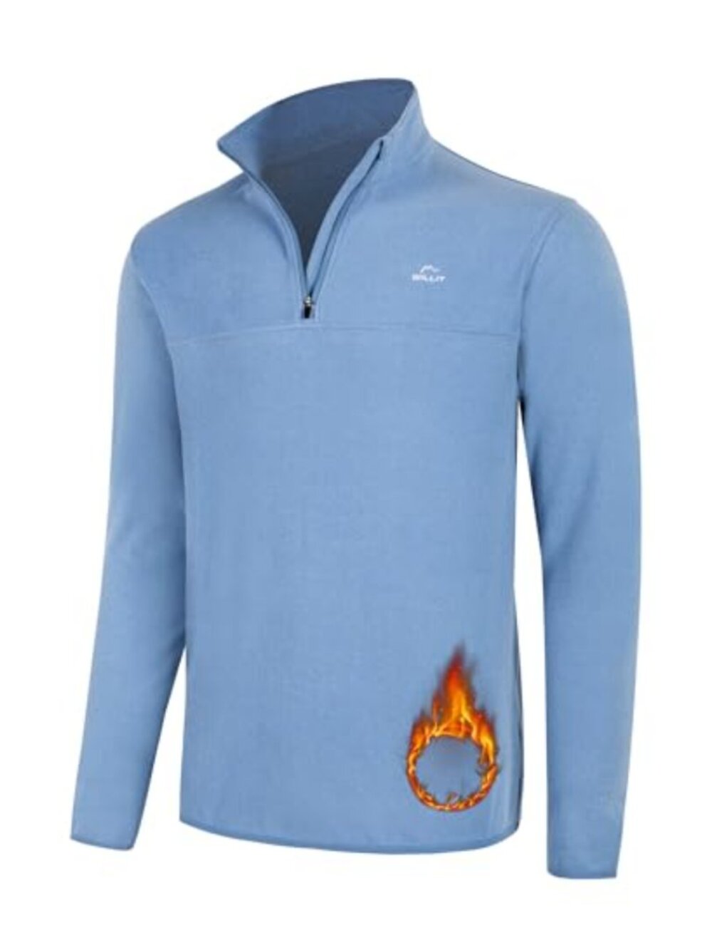 Men's Quarter Zip Fleece Pullover Sweater Long Sleeve Golf Hiking Casual Winter